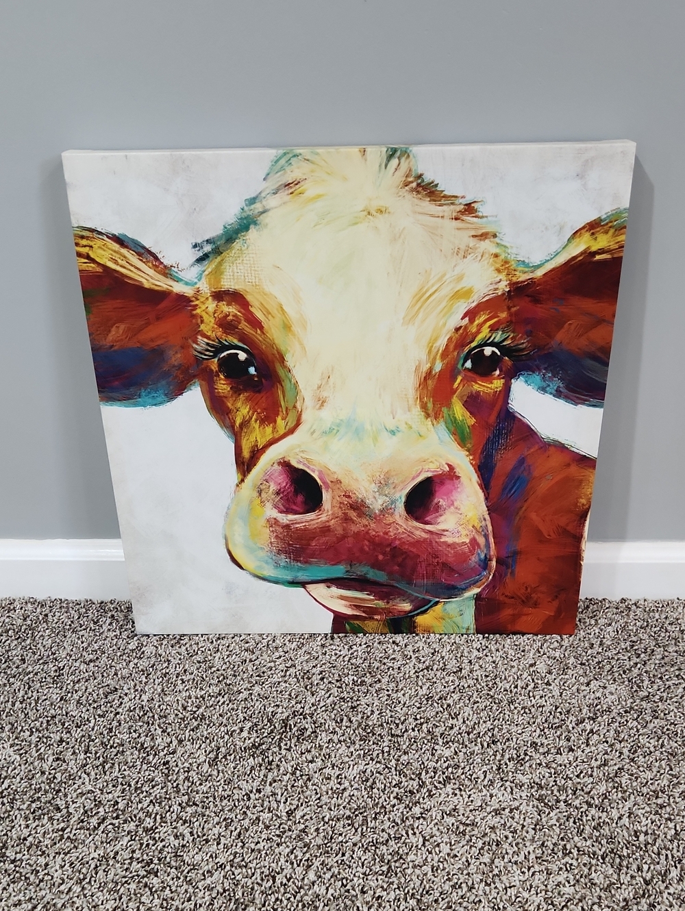 Rustic Cow Canvas
